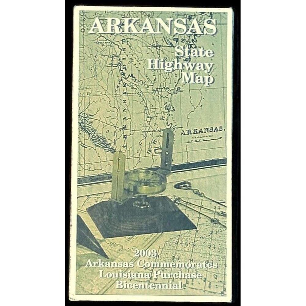 Arkansas State Map 2003 Official Highway Ephemera Vacation Trip Travel Tourism